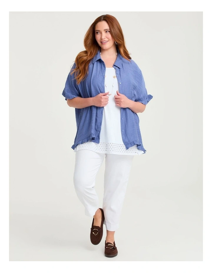 Natural Hope Ruffle Shirt Pastel Lilac image 5