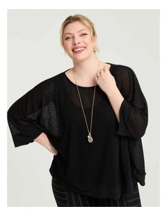Sara Lace Overtop Black