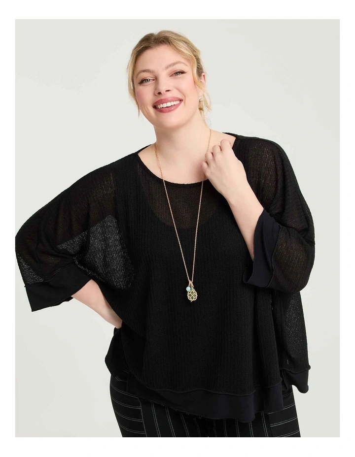 Sara Lace Overtop Black image 1