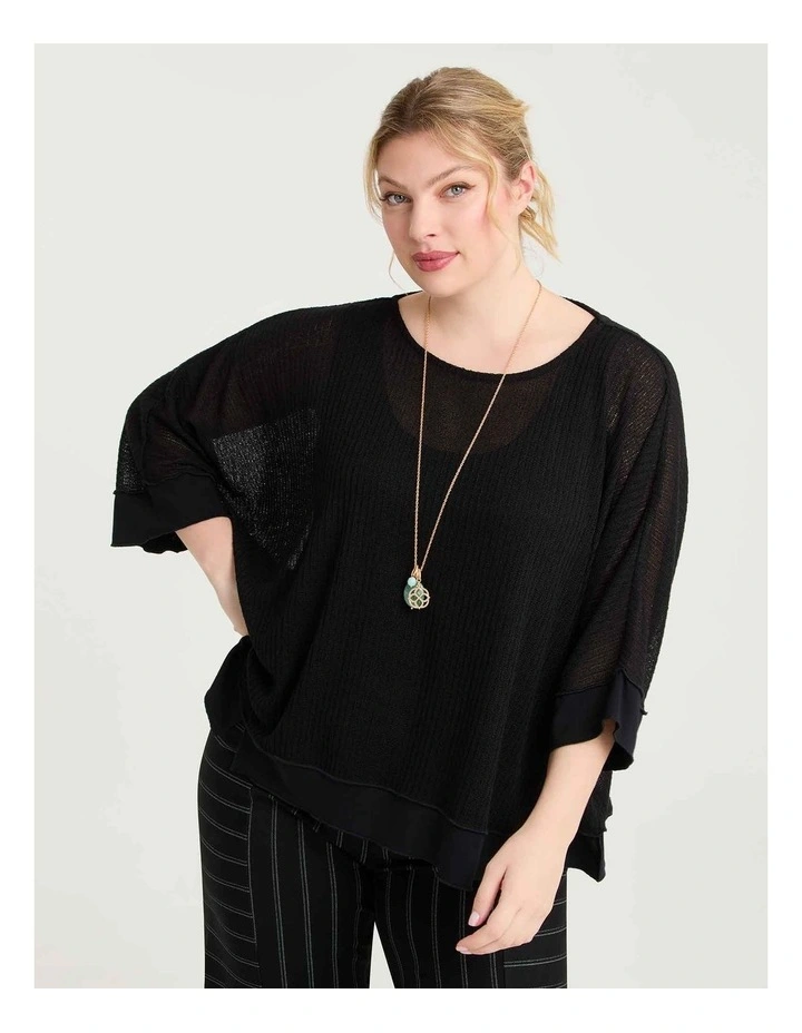 Sara Lace Overtop Black image 3