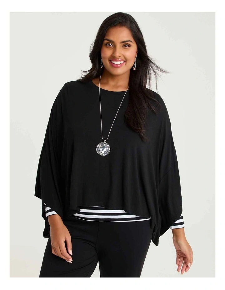 Bamboo Cozy Layer Top Black image 1