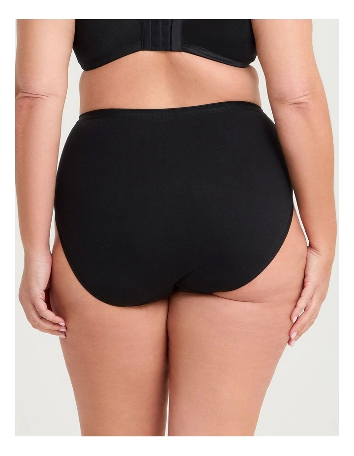 5 Pack Cotton Solid Briefs Black image 3