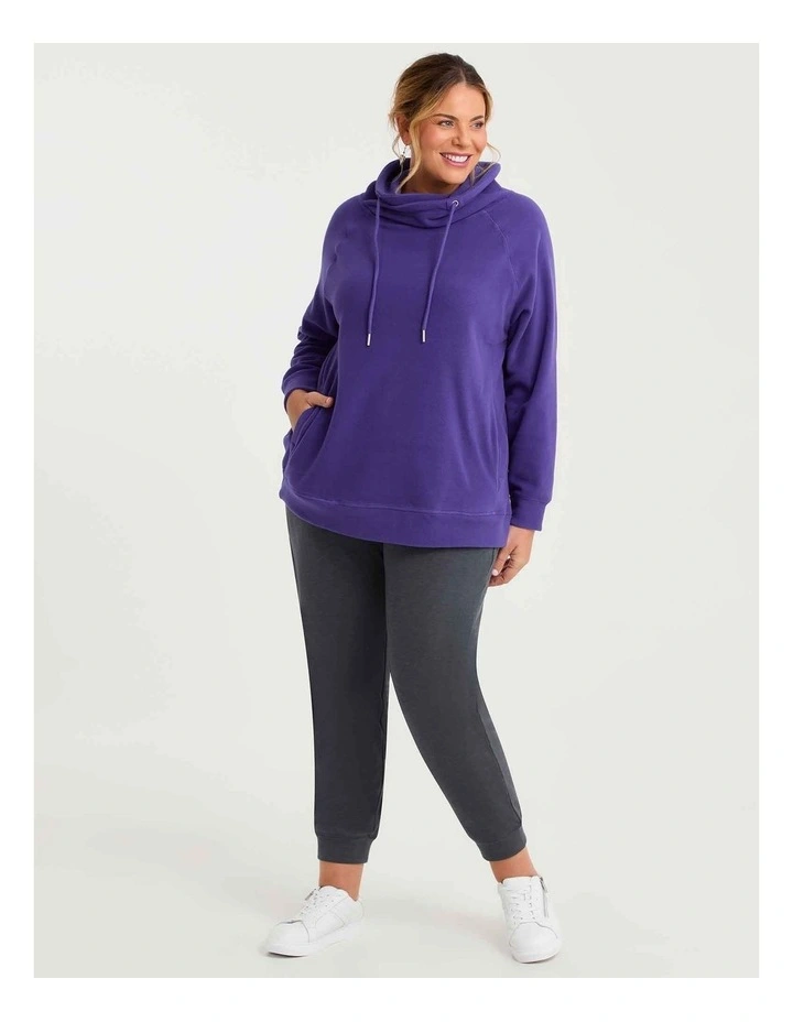 Polar Fleece Sweat Violet Blue image 3
