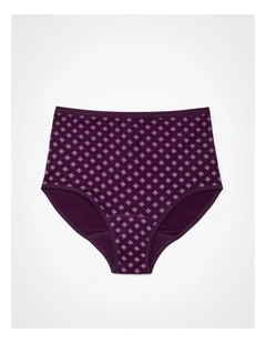 Period Undies Heavy Deep Purple Print