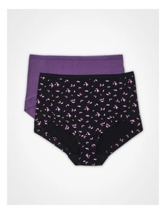 2 Pack Bamboo Ditsy Briefs Ditsy Print