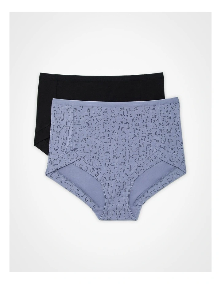 2 Pack Bamboo Cat Briefs Cat Print image 1
