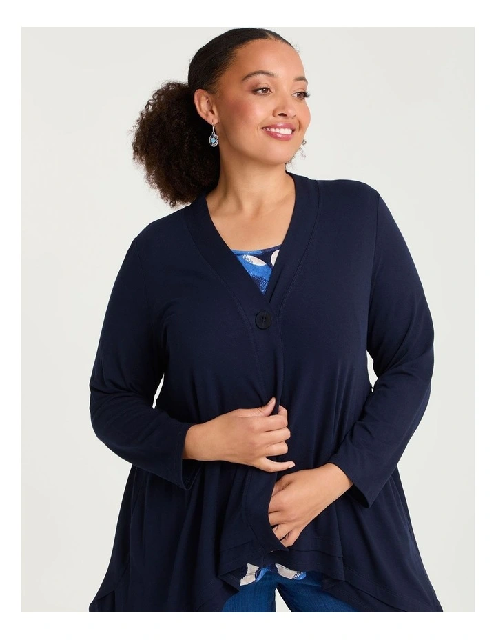 Natural Wiseguy Rory Cardigan Dark Indigo image 3