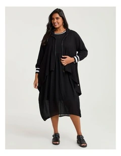 Cotton Elevate Avery Cardigan Black