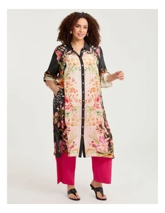 Natural Mara Shirt Dress Print