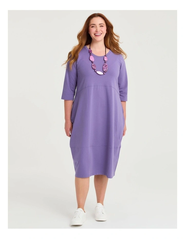 Cotton Talia Tulip Dress Cornflower image 1
