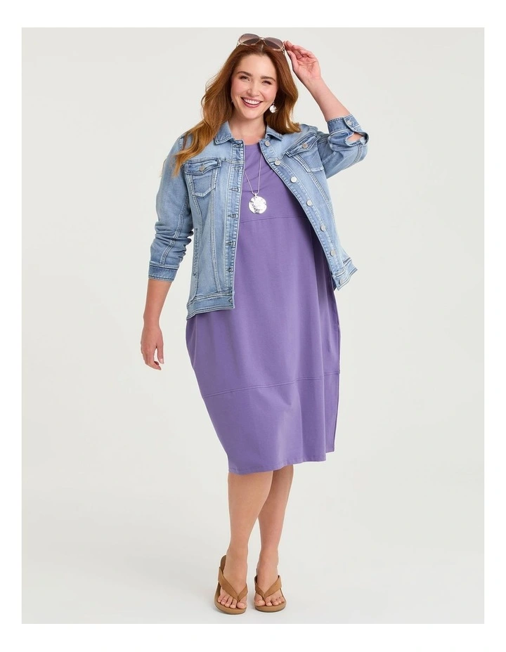 Cotton Talia Tulip Dress Cornflower image 4