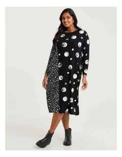 Natural Ira Spot Dress Print
