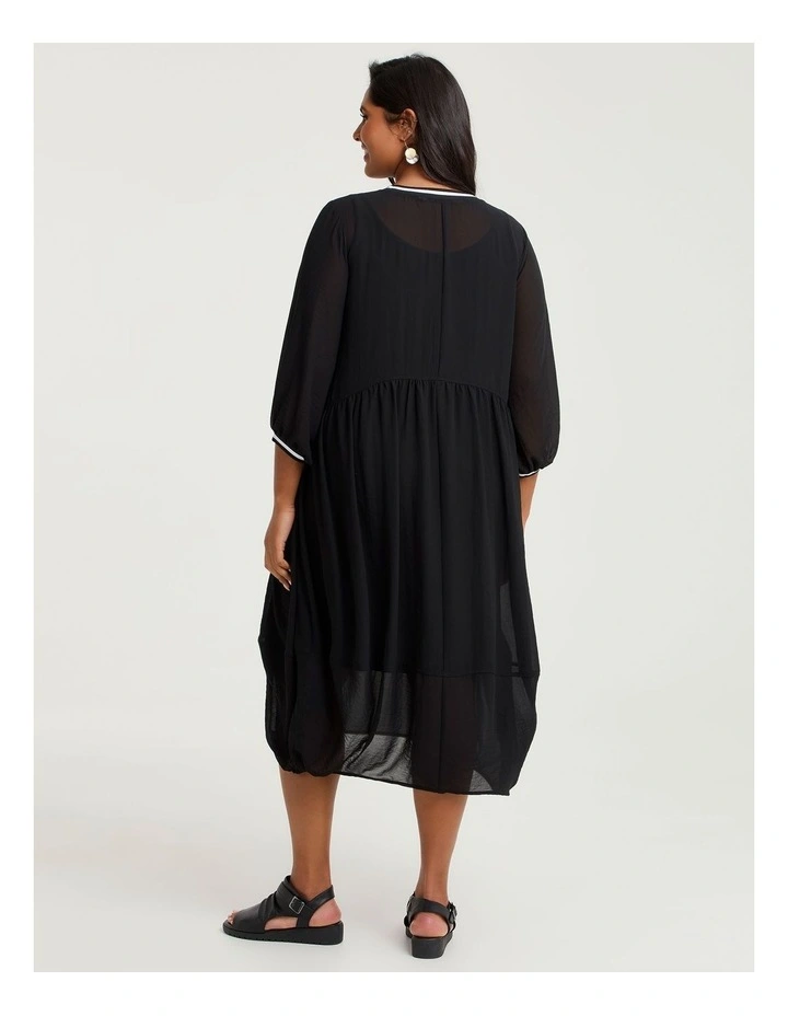 Chiffon Voyager Dress Black image 2