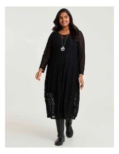 Lace Arika Tier Dress Black