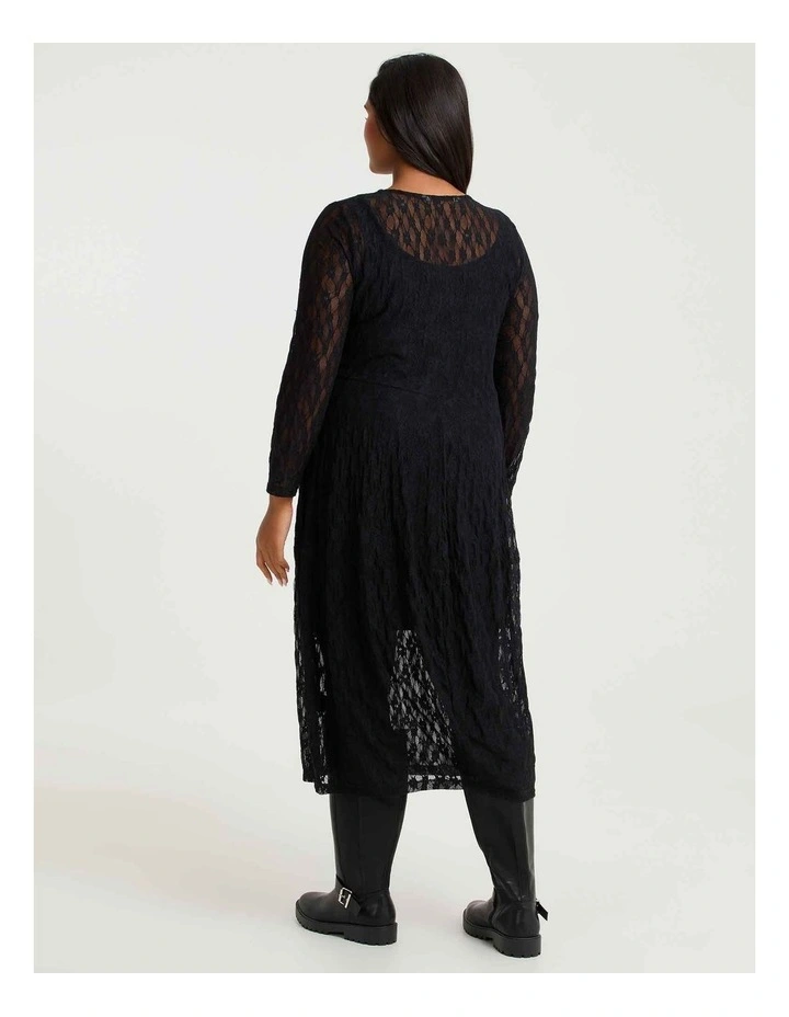 Lace Arika Tier Dress Black image 2