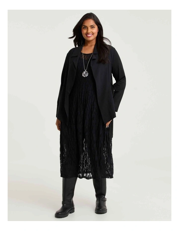 Lace Arika Tier Dress Black image 4