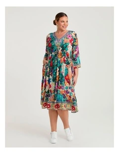 Necklace Tier Natural Dress Ocean Print