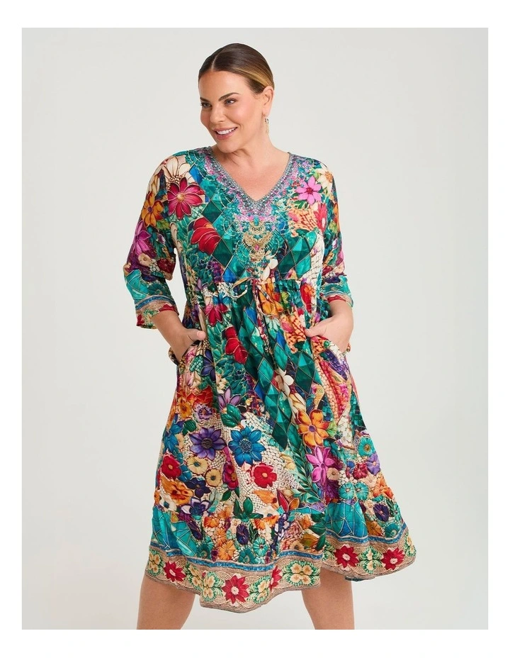 Necklace Tier Natural Dress Ocean Print image 3