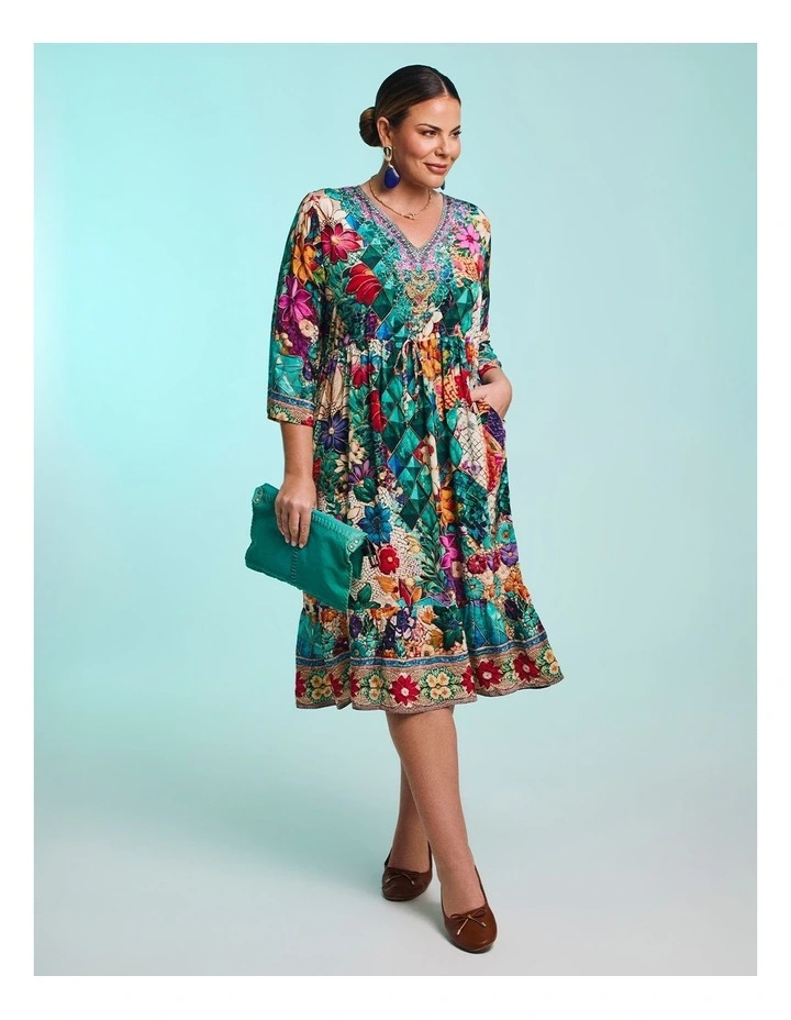 Necklace Tier Natural Dress Ocean Print image 5