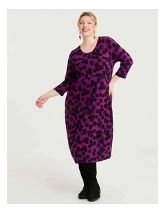 Natural Gia Spot Dress Deep Orchid Spot