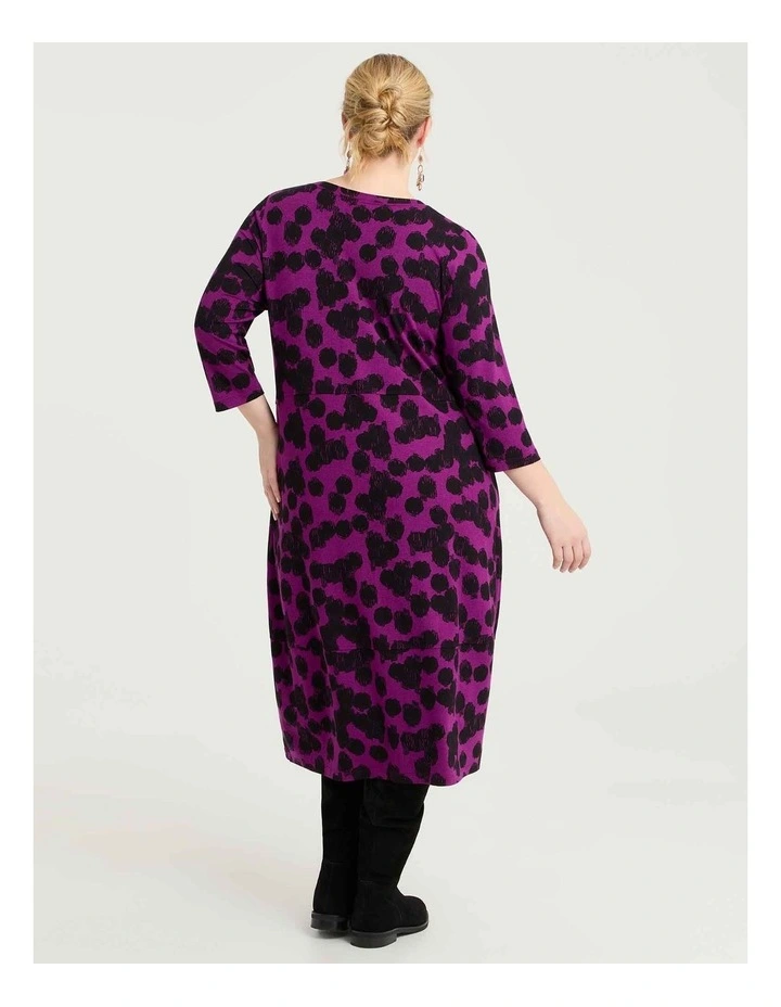Natural Gia Spot Dress Deep Orchid Spot image 2