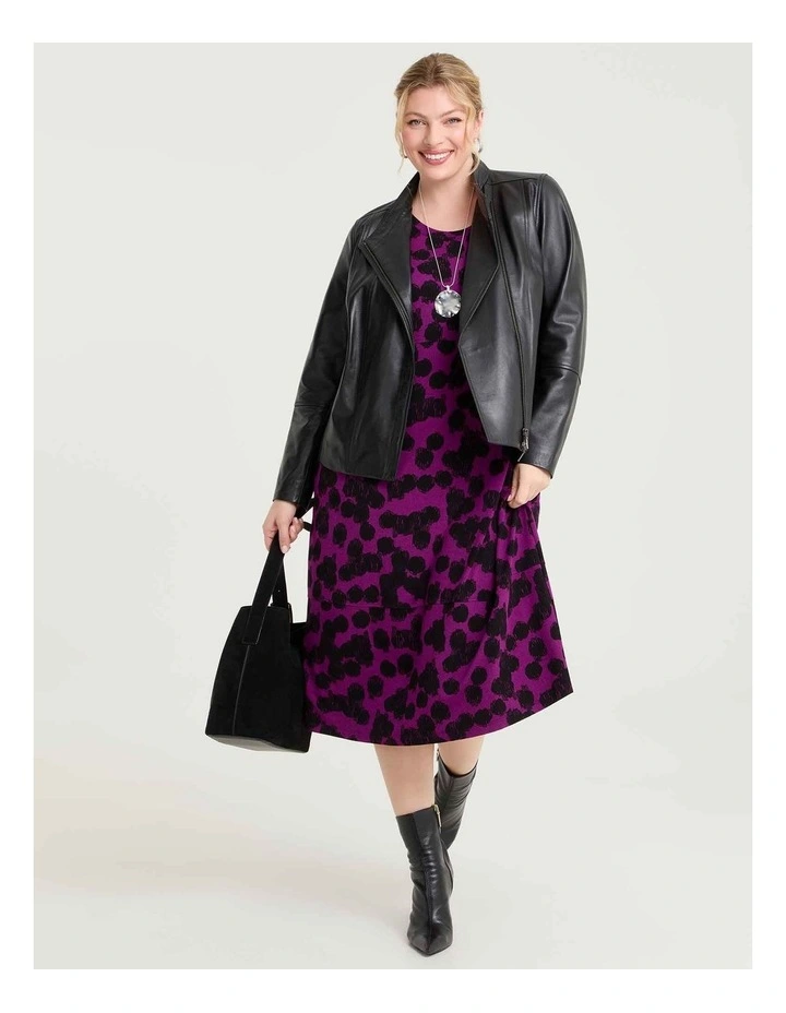 Natural Gia Spot Dress Deep Orchid Spot image 4
