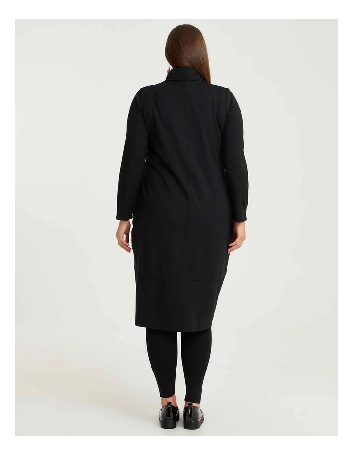 Bamboo Ponte Tayla Zip Dress Black image 2