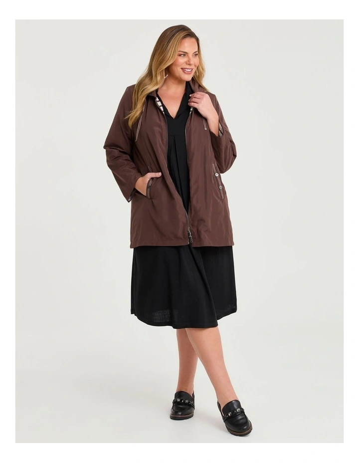 Natural Midi Collar Dress Black image 4