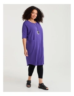 Pima Cotton Traveller Dress Violet Purple