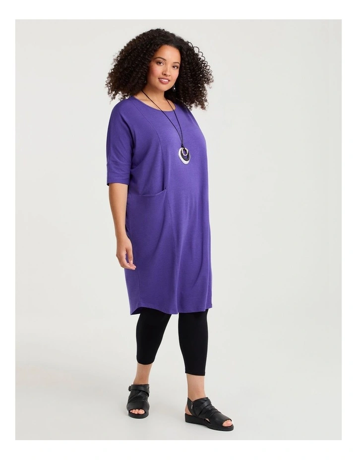 Pima Cotton Traveller Dress Violet Purple image 1
