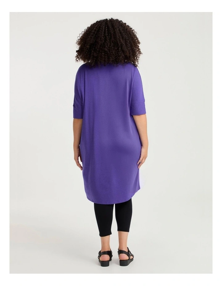 Pima Cotton Traveller Dress Violet Purple image 2