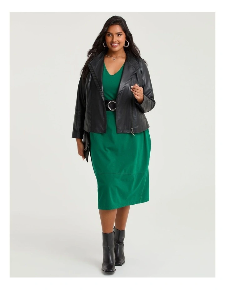 Cotton Talia Short Sleeve V-neck Dress image 5