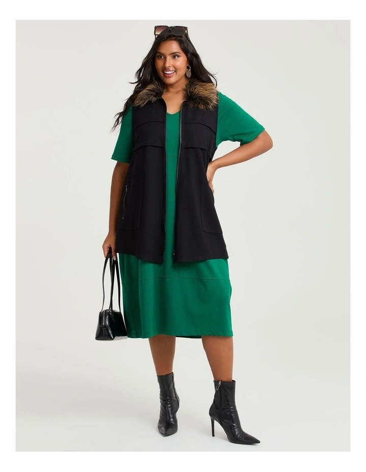 Cotton Talia Short Sleeve V-neck Dress image 6