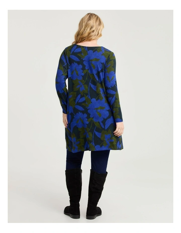 Bamboo Cosy Boat Neck Dress Print image 2