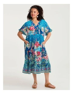 Natural Getaway Floaty Dress Print