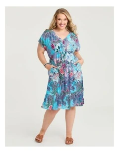 Natural Mallorca Tile Dress Print