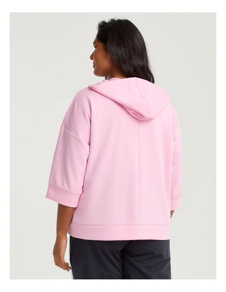 Luxe Touch Zip Thru Hoodie Parfait Pink image 2