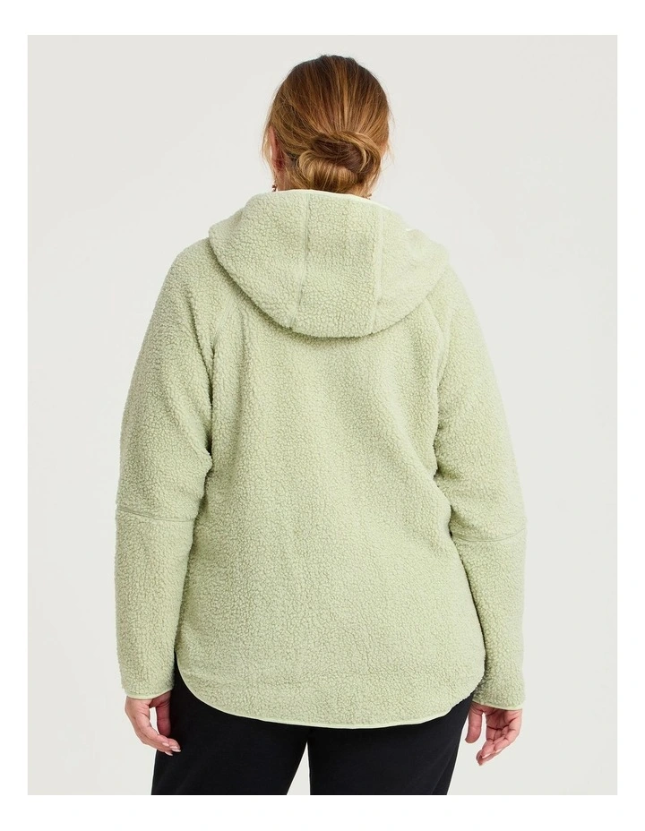 Teddy Hooded Jacket Pistachio image 2