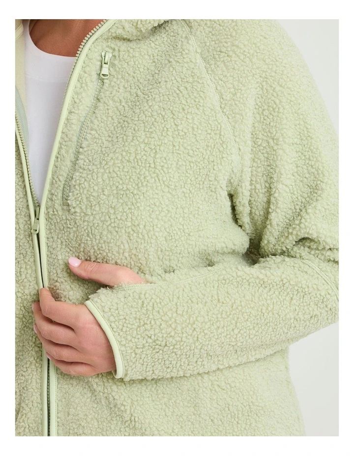 Teddy Hooded Jacket Pistachio image 3