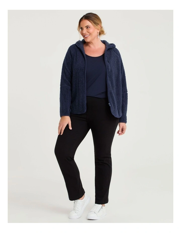 Teddy Hooded Jacket Mid Blue image 4