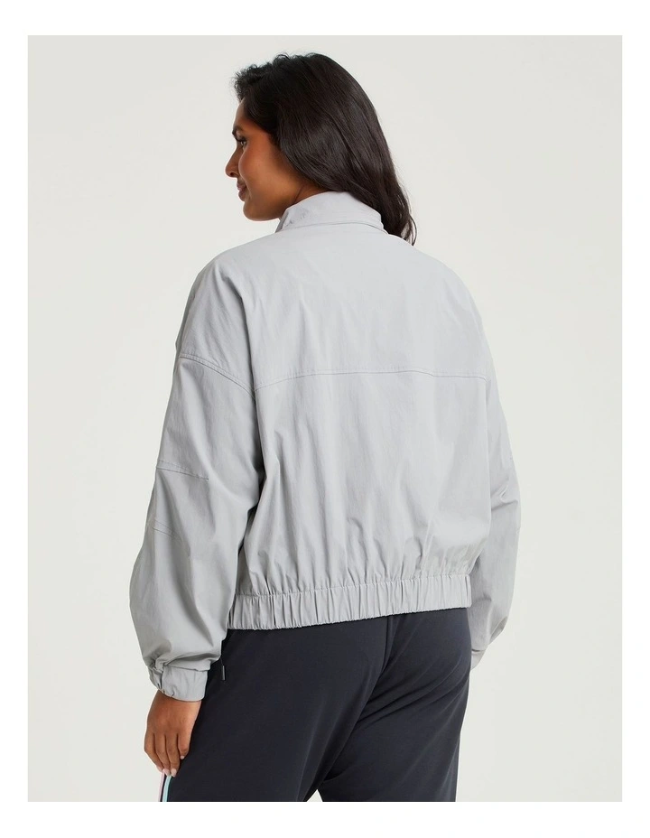Funnel Neck Windbreaker Jacket Glacier Grey image 2