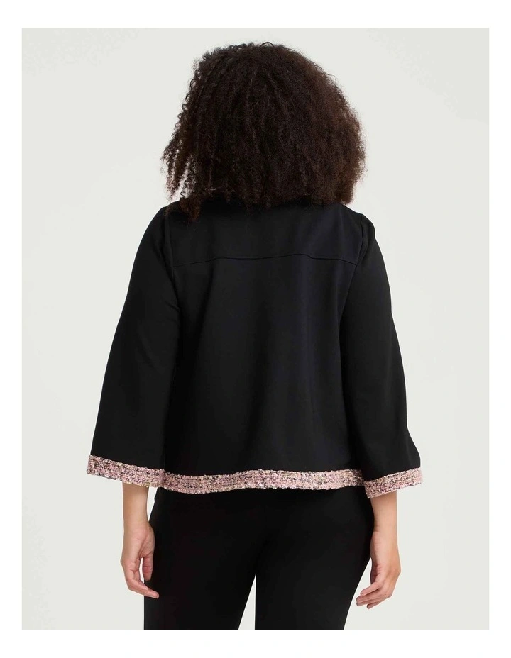 Coco Boucle & Bamboo Ponte Jacket Black image 2