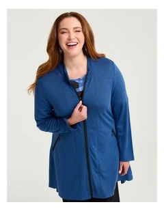 Natural Ellie Ponte Jacket Blissful in Blue