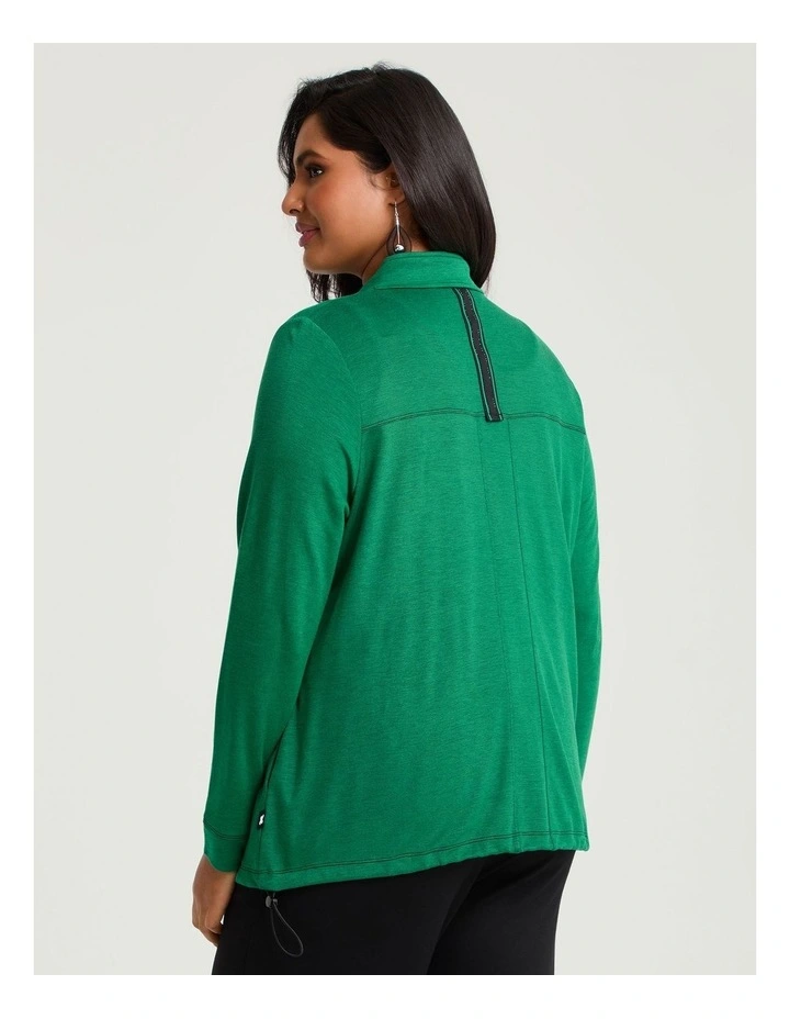 Natural Lexi Ponte Jacket Simply Green image 2