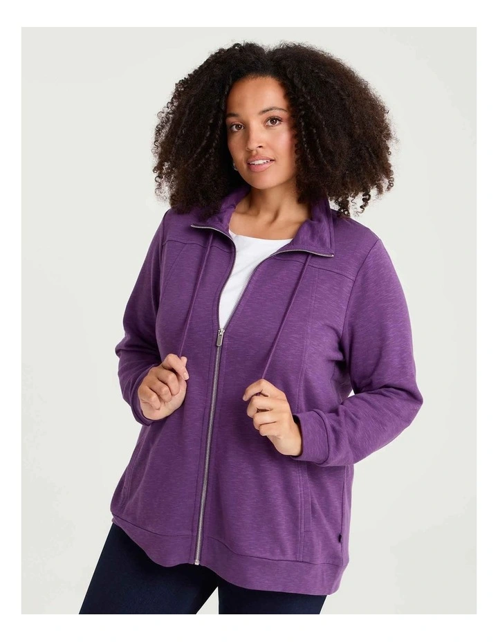 Funnel Neck Active Jacket Mulberry Purple image 1