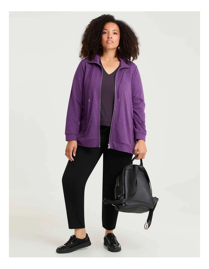 Funnel Neck Active Jacket Mulberry Purple image 4