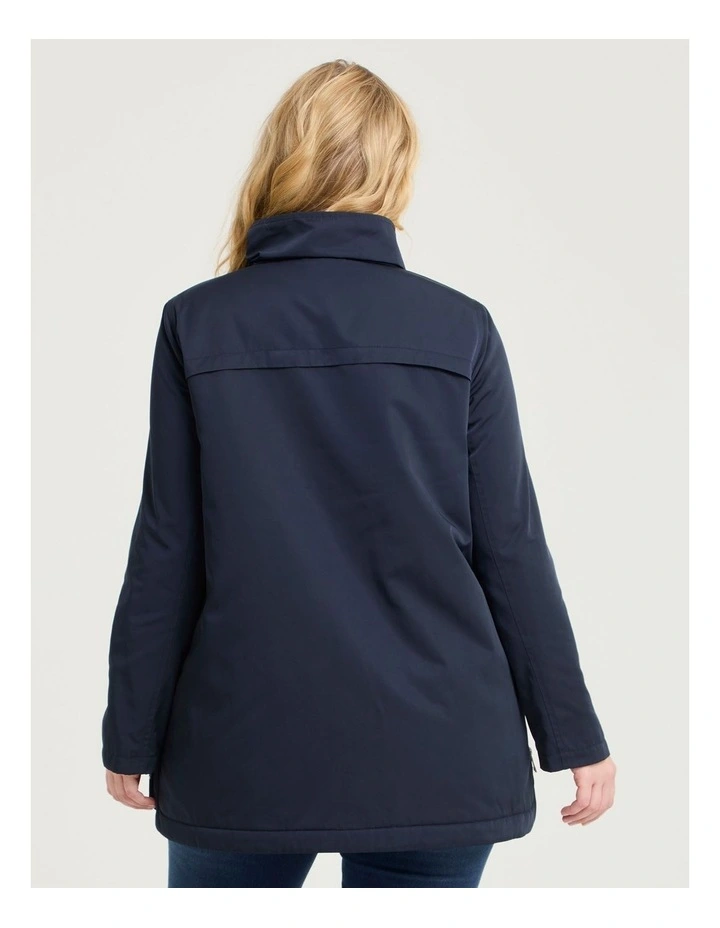 Relaxed Metal Trim Detail Jacket Navy image 2