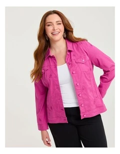 Lyocell Stretch Embroidery Jacket Wild Orchid