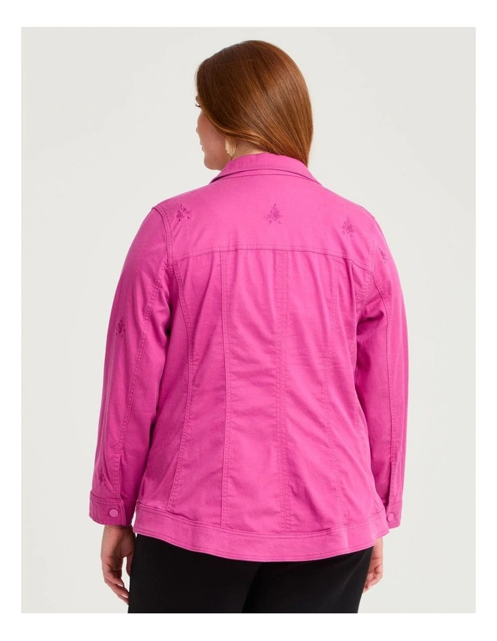 Lyocell Stretch Embroidery Jacket Wild Orchid image 2