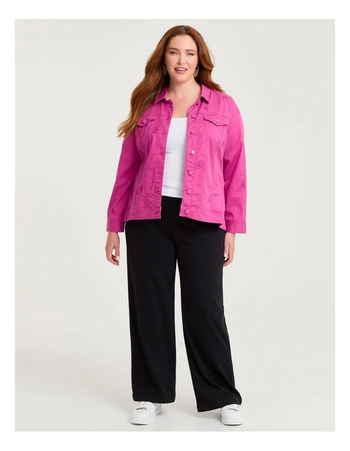 Lyocell Stretch Embroidery Jacket Wild Orchid image 3